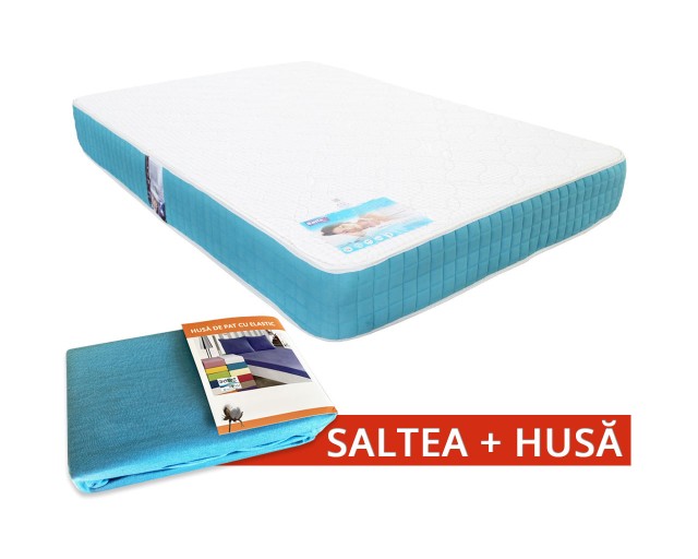 Set Saltea Latex Saltex 1400x2000 + Husa cu elastic